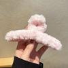 Inverno Faux Fur Pinza per Capelli per Donne Elegante Acrilico Granchio Barretta Fermaglio Capelli Accessori Capelli da Ragazza Copricapo Peloso Clip Pinza per Capelli