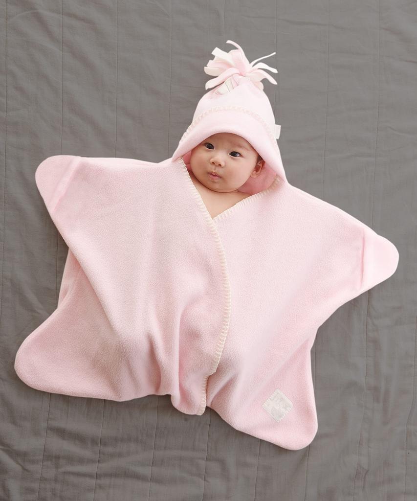 Tuppence Crumble Swaddle Star Afghan Steigbügel für Monate, Pastellrosa und sternförmig, 0–4