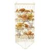 4-Layer Over The Door Plush Toy Storage Rack Boho Stuffed Toy Net Organizer Hangable Plush Doll Storage Net Pocket for Playroom