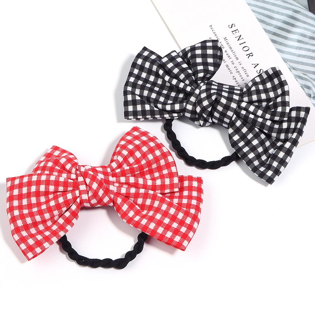 2 Pezzi/lotto Dolce Tessuto a Quadri Fiocco Design alla Moda Fiocchi Colorati per Cucito Fermaglio per Capelli Cerchietto Accessori per Capelli Regalo Forniture per Abbigliamento