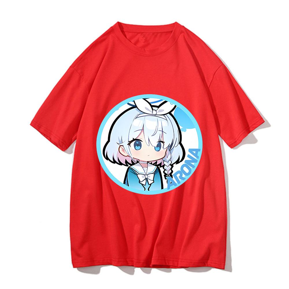 ARONA Blue Archive T-shirt Women Men Harajuku Anime Cartoon Graphic Kawaii Short Sleeve Tee Shirt Unisex Casual Y2k Clothing