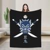 Zuko The Blue Spirit Blanket Avatars Anime Airbenders Flannel Funny Warm Throw Blankets for Home Autumn/Winter