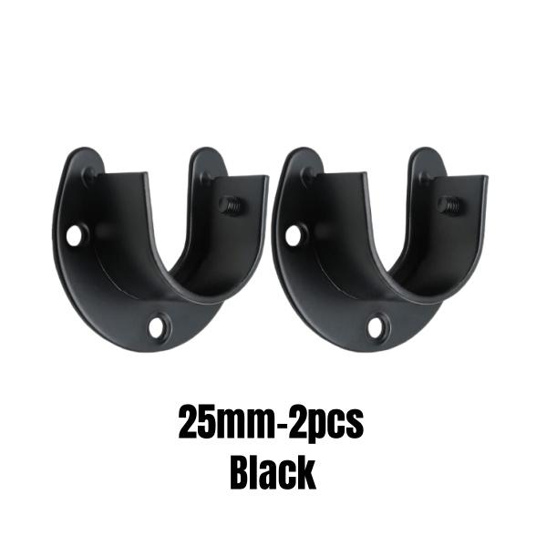 2PCS 304 Stainless Steel Closet Rod Bracket 25/32mm Flange Seat,Wardrobe Hanger Rod Base Curtain Rod Holder Pole Sockets Support