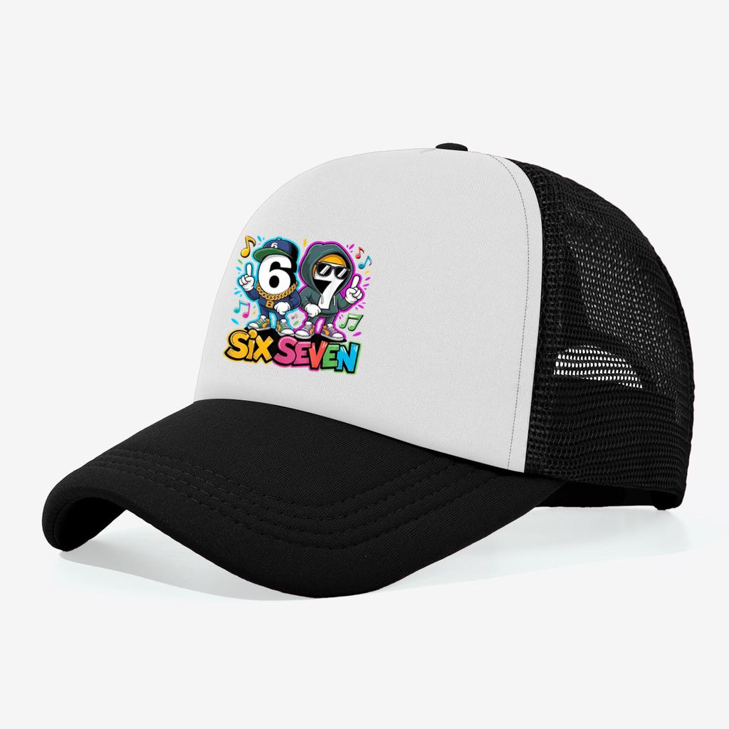 1PC American retro hip-hop 67 mesh hat | Breathable mesh, a must-have fashionable and cool youth for street skateboarders