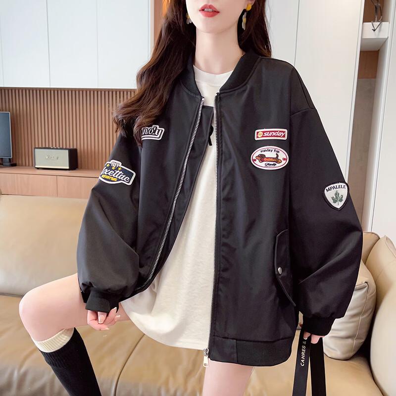 ZOSOUL Vintage Embroidered Baseball Jacket