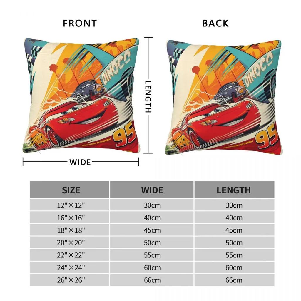 Cars Lightning McQueen 95 Pillowcase Polyester Cushion Cover Piston Cup Throw Pillow Case Cover Bed Drop Shipping 18"