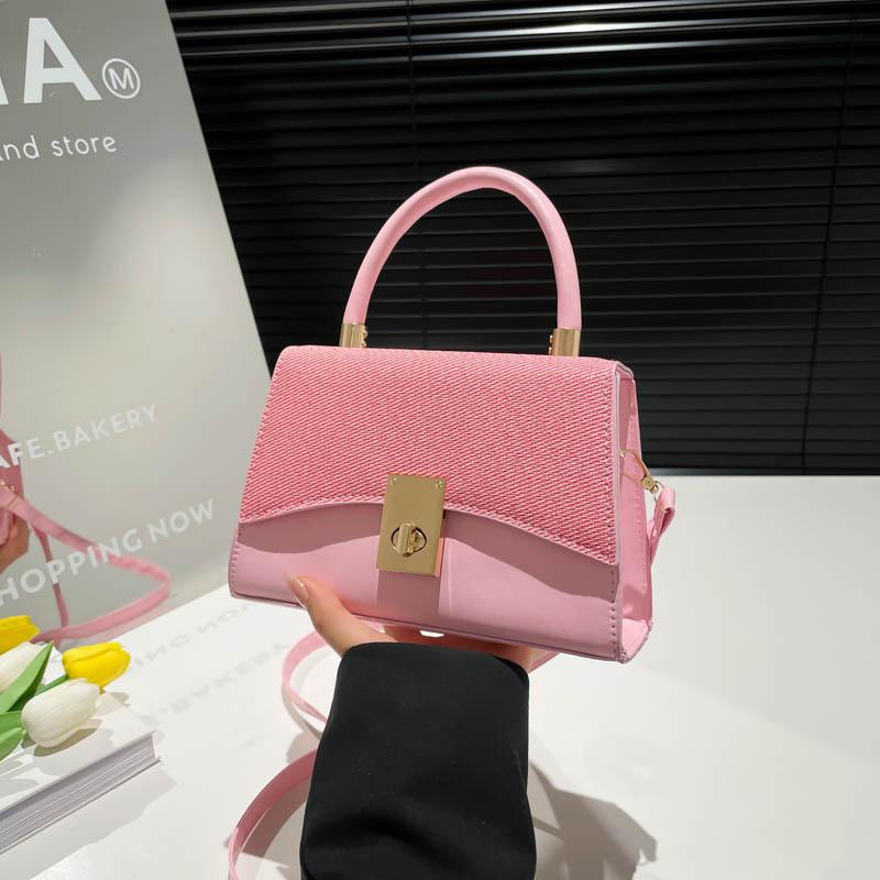 Summer 2025 new simple retro color matching design fashionable shoulder crossbody portable women's small square bag