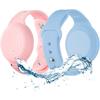 Waterproof Airtag Bracelet for Kids(2 Pack) - Soft Silicone Air Tag Wristband Kids Full Case Cover Compatible with Apple Airtag, Lightweight GPS