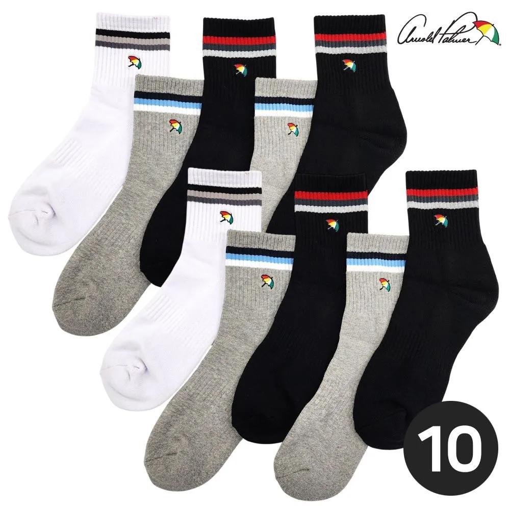 Arnold Palmer Men s Pile Socks Ankle Thick-soled Sports & Hiking Socks Basic 10-Pair Set (5+5) 10 files