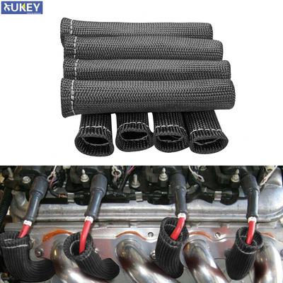 8X Bougiekabel Hitteschild Boot Loom Sleeve Protector 1500 °F Glasvezel Voor Chevrolet GM LS1 LS2 LS3 LS6 Motor
