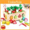 Colorful Educational Wooden Farm Fishing Shape Matching Car Toys For Kids