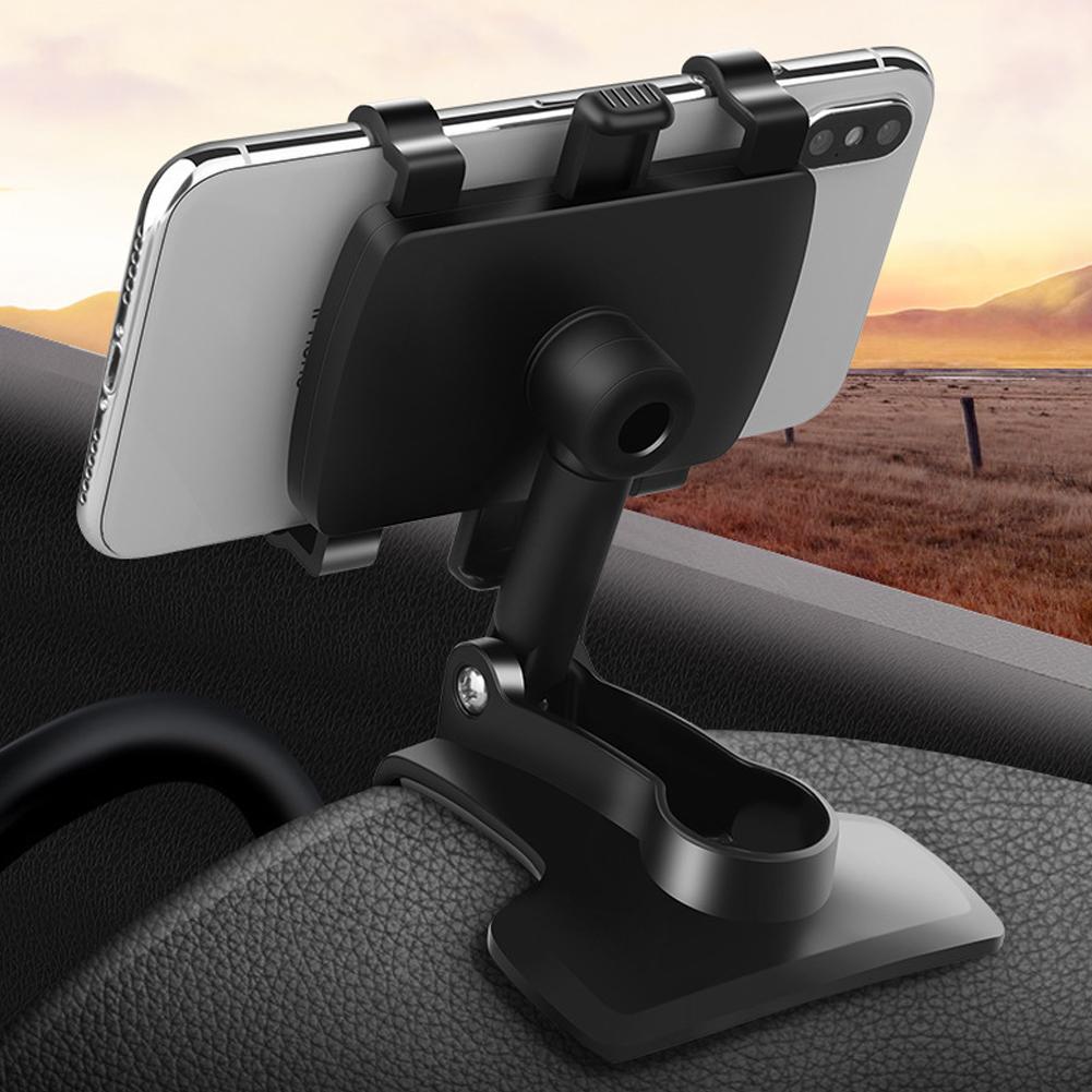 2PCS/1PC Car Phone Holder Rotatable Clip Mount Dashboard/Rearview Mirror Mount GPS Support Bracket for iPhone Samsung Xiaomi