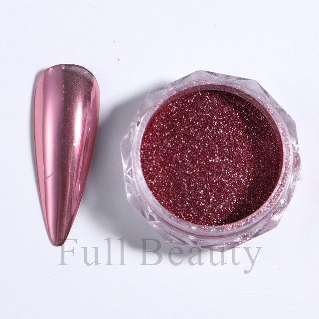 9 Color Metal Nail Mirror Glitter Powder Gel Polish Rub Dust Shiny Gold Silver Fine Chrome Flakes Pigment DIY Accessories Decor