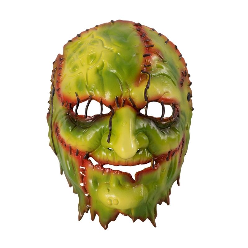 

Realistic Halloween Witches Mask With Detailed 3D Design Soft Comfortable For Cosplays Horror Party зелёный