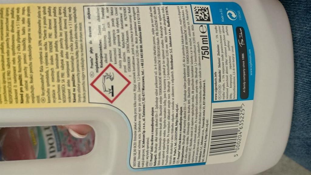 Pronto Wood Floor Cleaner 750 Ml