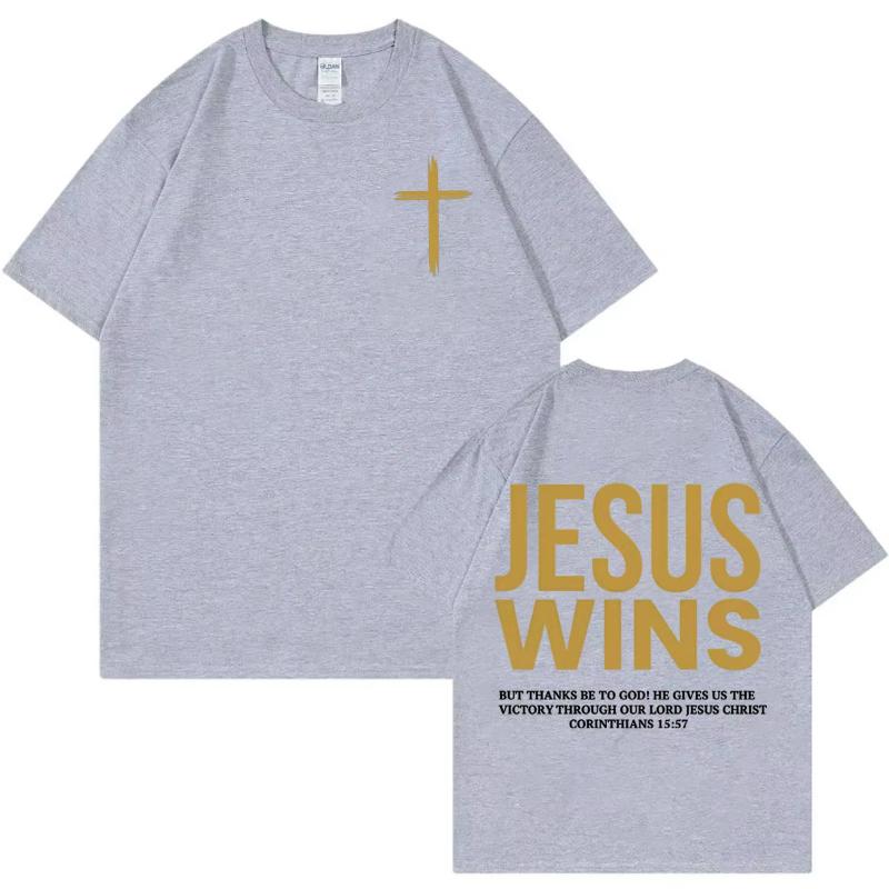 Aesthetic Christian Jesus Bible Verse T-shirt High Quality Fashion Oversized T-shirts Men Women Casual Cotton T Shirt