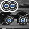 zpebr9 2Pcs Car Coaster Non-Slip Silicone Mat Auto Interior Anti-Slip Cup Pad For Volvo XC90 XC60 C30 T6 S60 C70 XC40 V40 XC70 V70 V60
