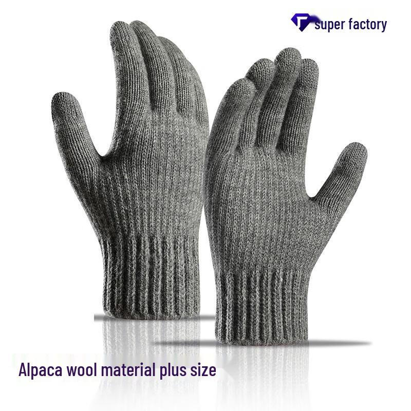 Men's Winter Touchscreen Alpaca Knit Gloves