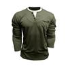 Shoulder Sleeves Men'S Long Sleeved Patchwork T-Shirt Casual Top