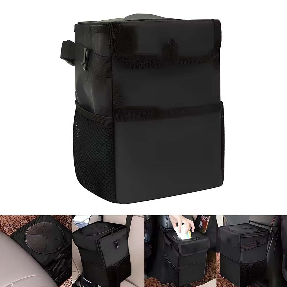 Auto Organizer Hanging Automotive Garbage Bin Storage Pockets Car Trash Bag Car Interior Supplies