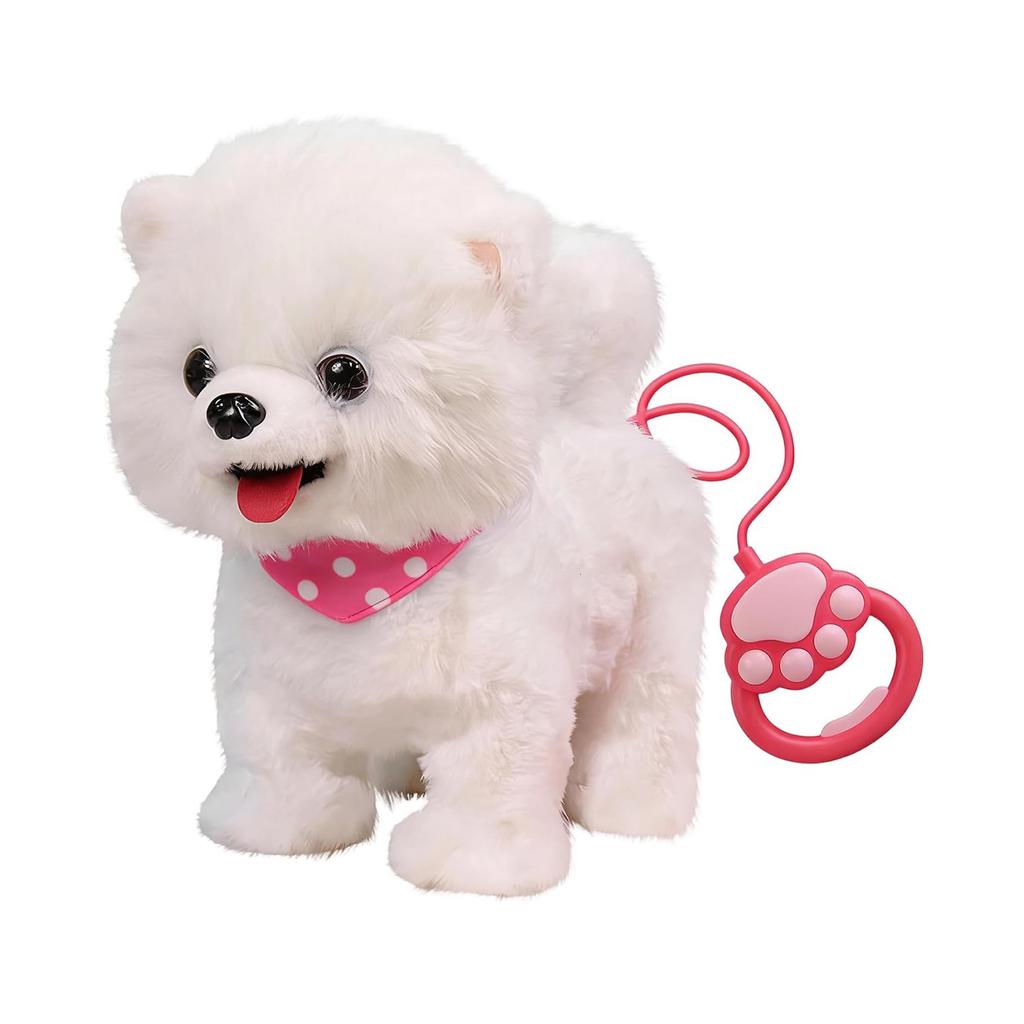 Electronic Interactive Plush Toy with Remote Control Leash Realistic Robot Puppy Toy for Ages 4 Up