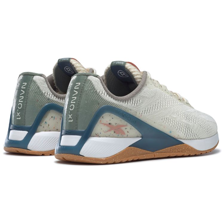 Reebok  Nano X1 Vegan Classic White Brave Blue Women Sneakers Cream Harmony-Green G58174