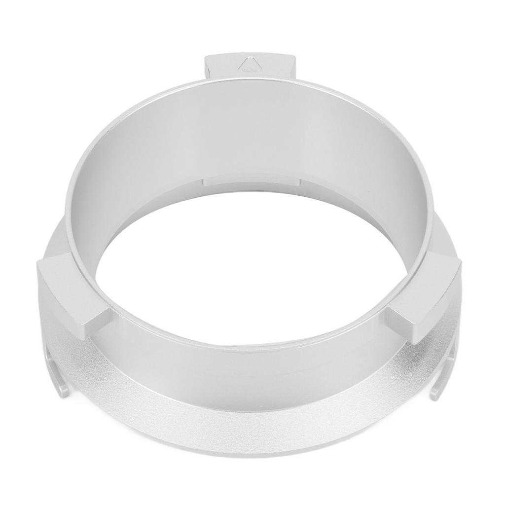 Kaffepulverring 51mm Aluminiumslegering Håndfri Doseringsrakt for Delonghi 9-serien 9335 9155 9355 9665 Sølv