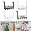 Towel Rack, Holder Bathroom Organizer with 5 Hooks, Door Hooks , Wall Mount, for