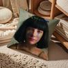 Fun Hot Singer S-Sia Pillow Case Comfort Sofa Bed Silky Elegant Invisible Zipper Custom Decorative Cushion Cover