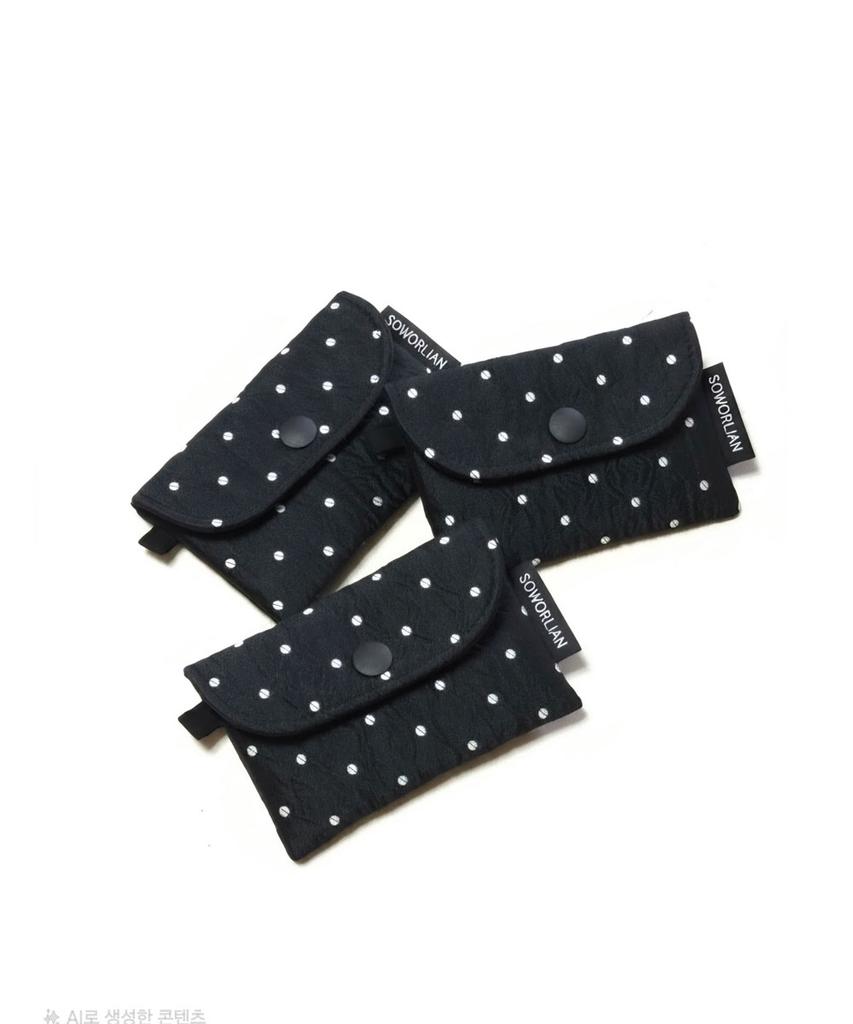 Soworlian Simple Card Wallet_Jqd Dot Black