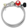 5FT Edelstahl Messing Propanregler und Schlauch 30 PSI Einstellbar Hitzebeständig Gasgrillregler Schlauch für Campingkocher