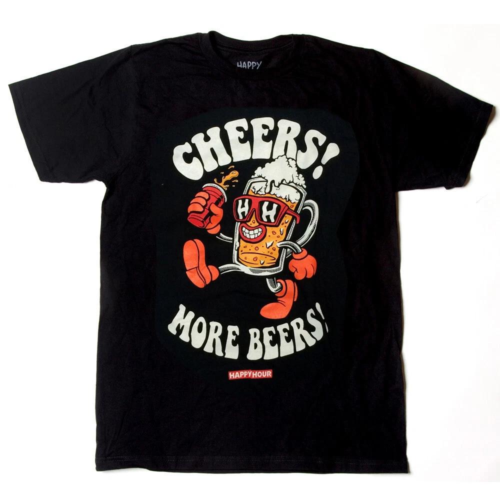 

Happy Hour Shades Skateboard T-Shirt Cheers More Beers Black 3XL