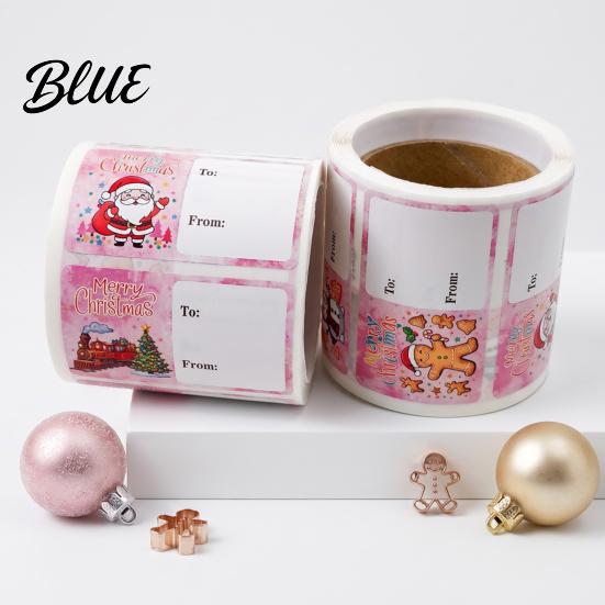 Holiday Embellishments for Scrapbooking Christmas Handwritten Name Tags Stickers Self-adhesive Coated Paper Stickers Roll Gift Personalized
