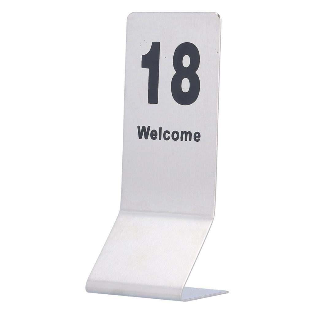 10PCS Table Number Cards Stainless Steel DoubleSided Digital Sign Seat Card 1120 Number