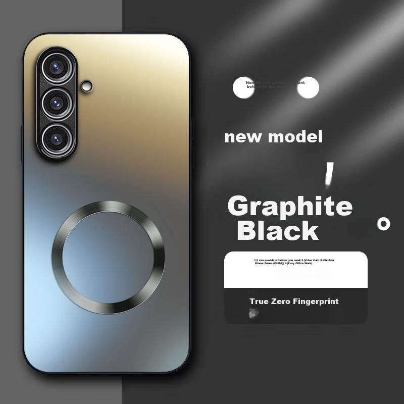 Phone Case for Samsung Galaxy S24, SAMSUNG Galaxy S24 Matte Full Coverage Ultra-Thin Shockproof Anti-Fingerprint Case - Graphite Black