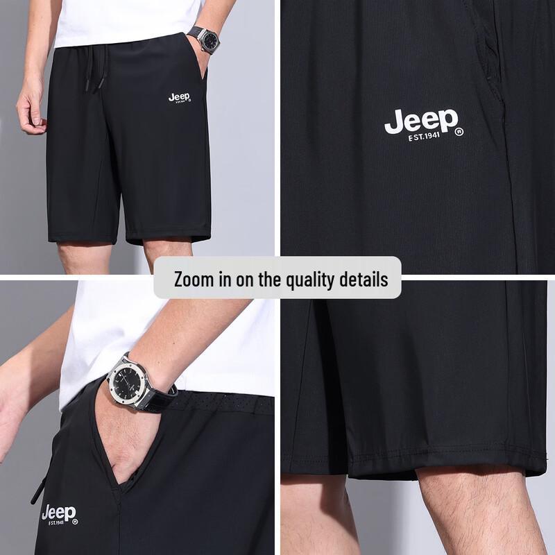 JEEP Men's Lightweight Casual Sports & Beach Shorts