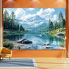 2D Plane 1 Piece of Mountain Forest Background Fabric Suitable for Indoor Parties Weddings Birthdays and Camping Decorations
