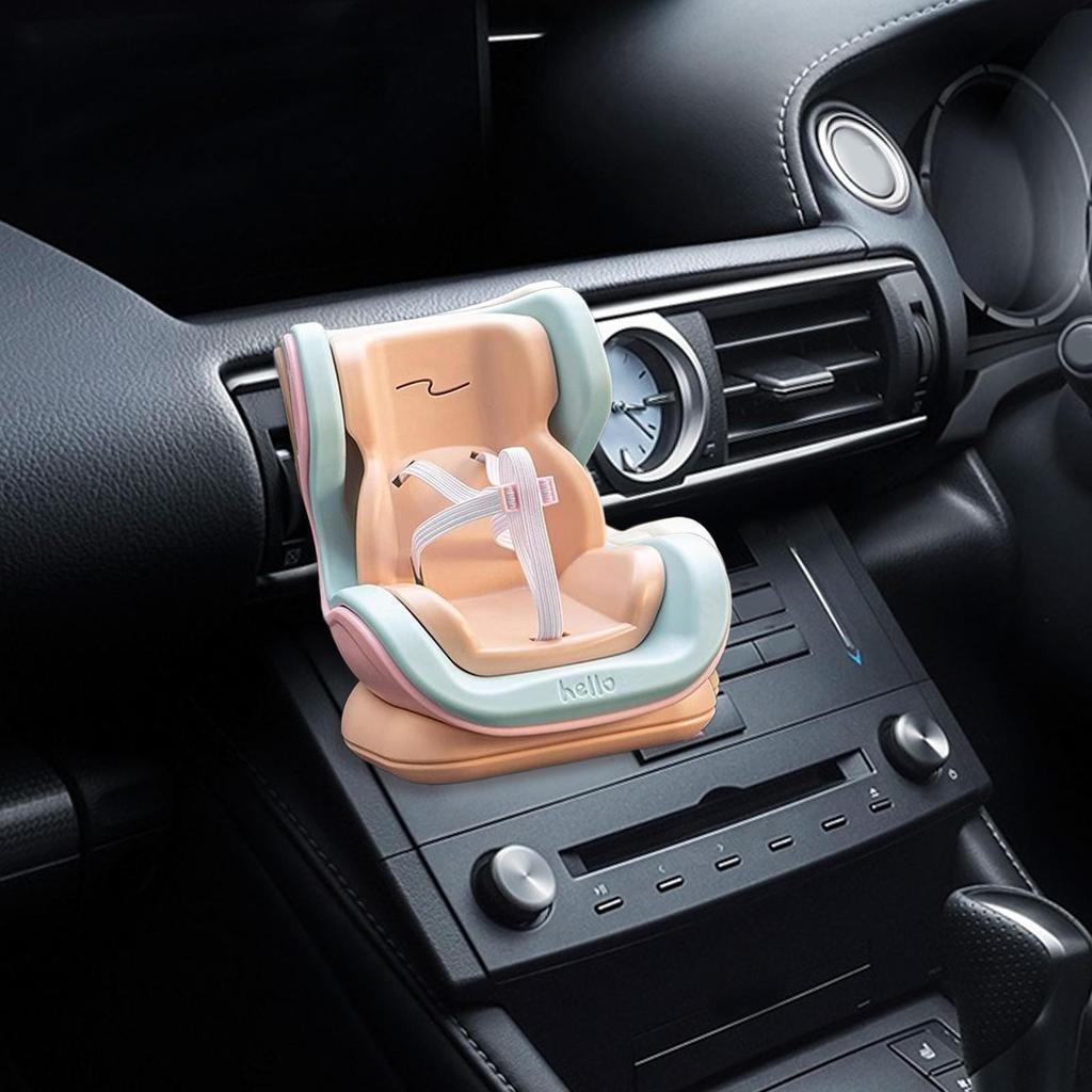 Car Doll Seat Chair with Air Vent Clip Ornament Auto Interior Decor