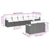 8-teiliges Gartensofa-Set mit Kissen Beige Poly-Rattan