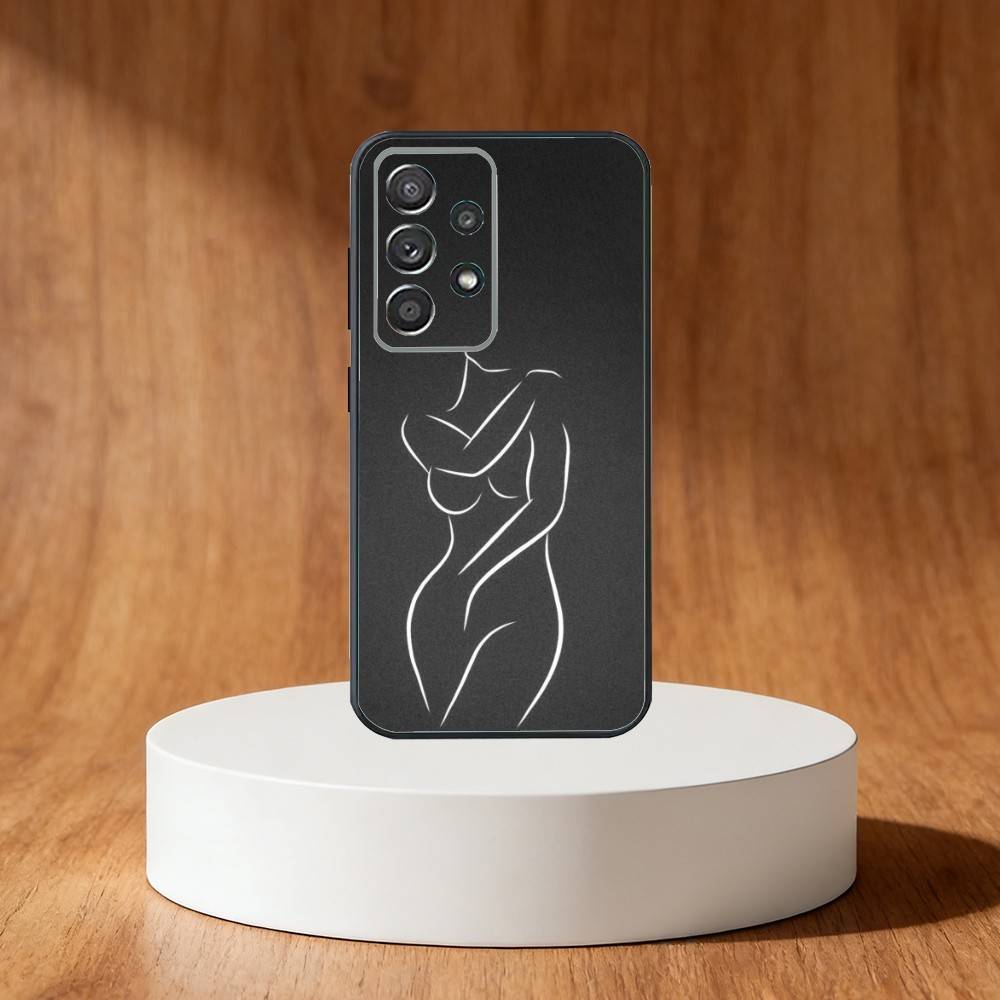 Sexy Body curve Art Phone Case For Samsung S25,S24,S21,S22,S23,S30,Ultra,S20,Plus,Fe,Note,10,9,5G Black Cover
