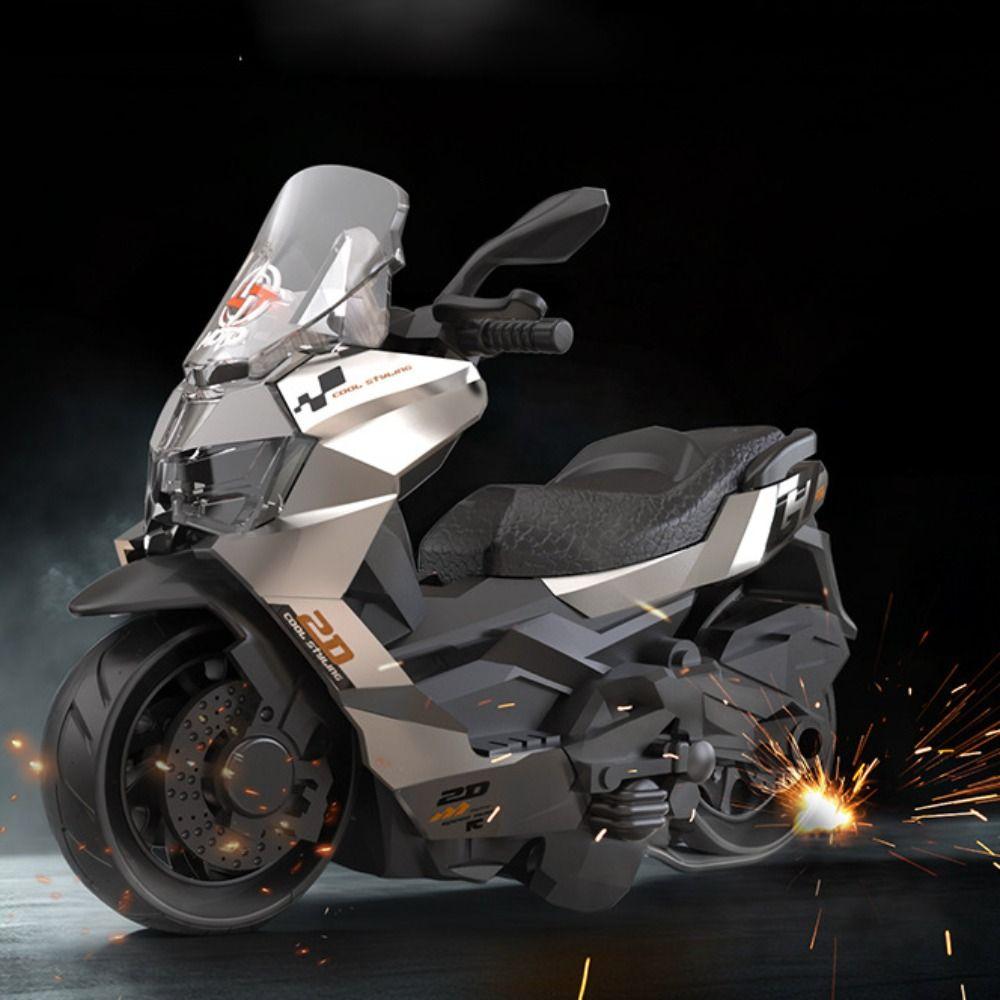 Miniature Zinc Zinc Alloy Motorcycle Model Inertia Motorcycle Pull Back Toy  Home Decoration