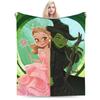 W-Wicked 2 Musical Movie Glinda Elphaba Blanket  Soft Novelty Plush Throw Blanket For Boy Girl Couch Chair Cover