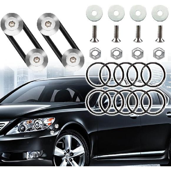 Front Bumper Clips Black 12PC Quick Release Bumper Clips It Can Be Applied To Front And Rear Bumpers,Trunks,Fenders,Hatches,Hoods,Etc. серебряный