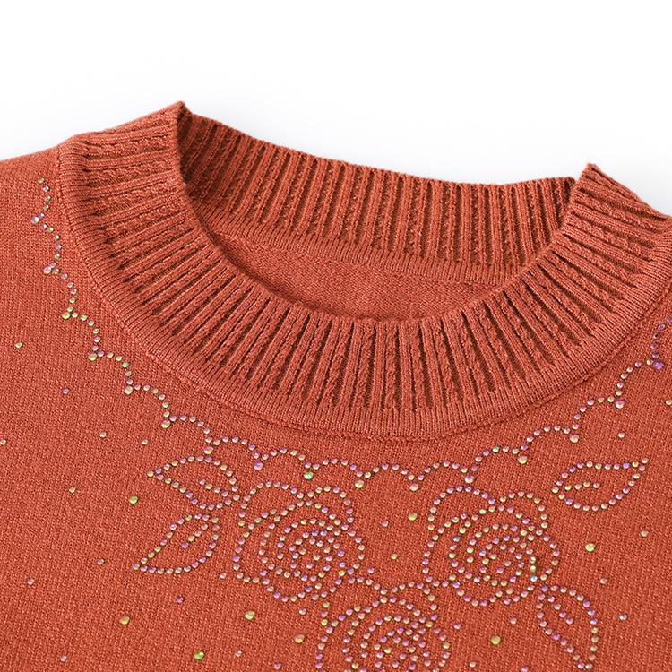 2026 Autumn New Style: Mom's Middle-Aged Women's Sweater Cardigan & Knit Top Two-Piece Set for Spring and Autumn