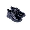 Foreign Trade Wholesale 2025 New Children's Black School Shoes Student Shoes African Versatile Trend Glossy Children's Leather Shoes