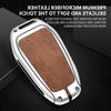 Suitable for Peugeot GT-GTline 308 3008 2008 4008 5008 New Car Key Cover Metal High-end Leather Car Key Cover Auto Accessories