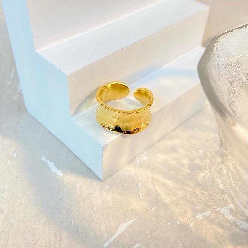 Stainless Steel Open Ring Female Non-fading Ring Punk Titanium Steel Gold-plated Ring Jewelry