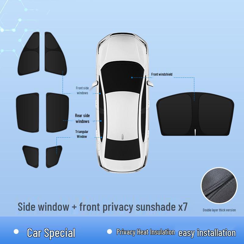 Qijing GT7 Privacy Sunshade & Heat Insulation Curtains for All-Car Windows