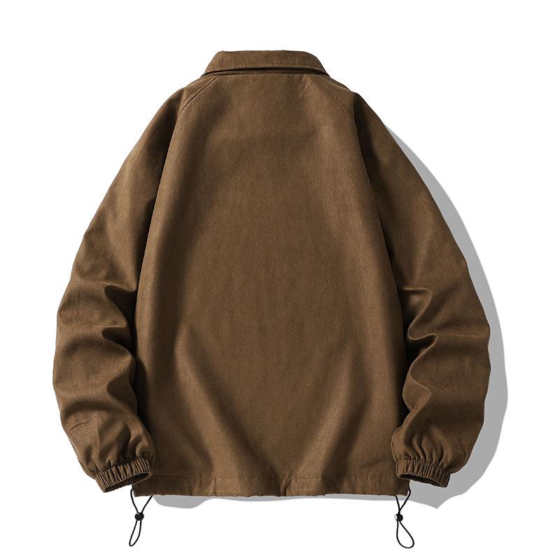 Herren Frühling und Herbst Übergröße Baseballbekleidung Reversjacke Lässig Vielseitig Locker Reißverschlussabschnitt Bequeme Oberbekleidung