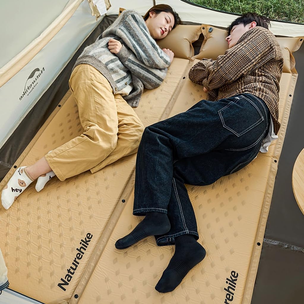 Naturehike Outdoor Mat Air Mat Camping Mat High Resilience Foam Structure Multiple Hardness Connections 190T Polyester Composite PVC Fabric Waterproof